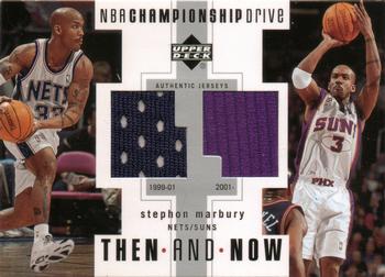 2002-03 Upper Deck Championship Drive - Then and Now Jersey #TN-SM Stephon Marbury Front