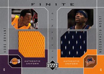 2002-03 Upper Deck Finite - Elements Dual Uniforms #KB/JR-U Kobe Bryant / Jason Richardson Front