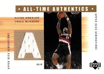 2002-03 Upper Deck Generations - All-Time Authentics #CD-A Clyde Drexler Front