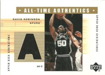 2002-03 Upper Deck Generations - All-Time Authentics #DR-A David Robinson Front