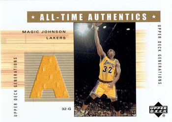 2002-03 Upper Deck Generations - All-Time Authentics #MG-A Magic Johnson Front