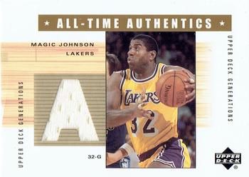 2002-03 Upper Deck Generations - All-Time Authentics #MG2-A Magic Johnson Front