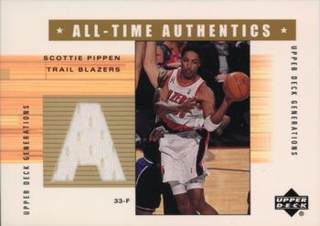 2002-03 Upper Deck Generations - All-Time Authentics #SP-A Scottie Pippen Front
