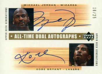 2002-03 Upper Deck Generations - All-Time Dual Autographs #MJ/KB Michael Jordan / Kobe Bryant Front