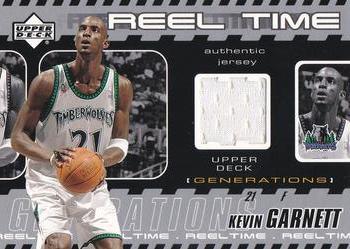 2002-03 Upper Deck Generations - Reel Time Jersey #KG-J Kevin Garnett Front