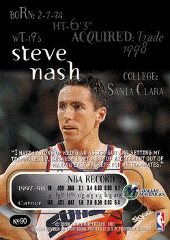 1998-99 SkyBox Thunder #90 Steve Nash Back