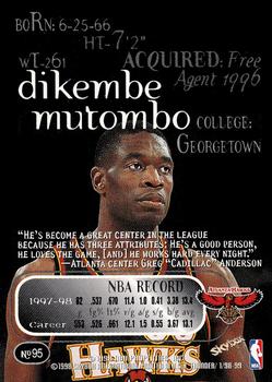 1998-99 SkyBox Thunder #95 Dikembe Mutombo Back