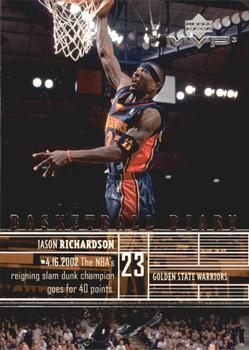2002-03 Upper Deck MVP - Basketball Diary #B10 Jason Richardson Front