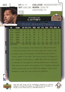 2002-03 Upper Deck MVP - Classic #40 Marcus Camby Back