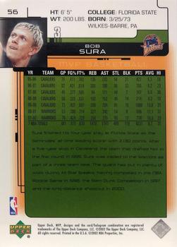 2002-03 Upper Deck MVP - Classic Black #56 Bob Sura Back