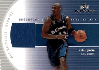2002-03 Upper Deck MVP - Materials Warm Up #MJ-W Michael Jordan Front