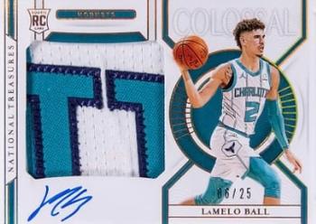 2020-21 Panini National Treasures - Colossal Material Autographs #CM-LMB LaMelo Ball Front