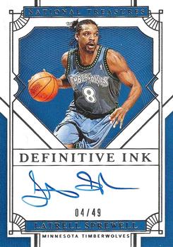 2020-21 Panini National Treasures - Definitive Ink #DI-LSP Latrell Sprewell Front