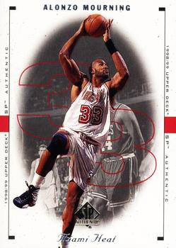 1998-99 SP Authentic #47 Alonzo Mourning Front