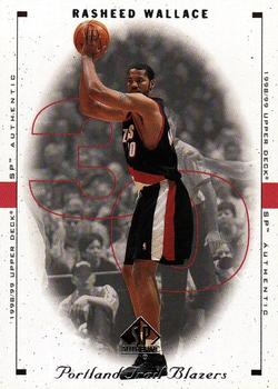 1998-99 SP Authentic #71 Rasheed Wallace Front