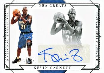2020-21 Panini National Treasures - NBA Greats Signatures #GS-KVG Kevin Garnett Front