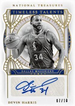 2020-21 Panini National Treasures - Timeless Talents Signatures Gold #TT-DHA Devin Harris Front