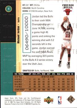 1998-99 SPx Finite #1 Michael Jordan Back
