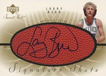 2002-03 Upper Deck Sweet Shot - Signature Shots #LB Larry Bird Front
