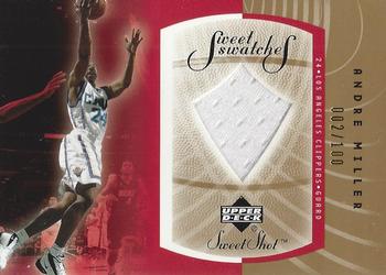2002-03 Upper Deck Sweet Shot - Sweet Swatches Gold #AM-S Andre Miller Front