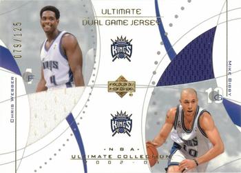 2002-03 Upper Deck Ultimate Collection - Jerseys Dual #CW/MB Chris Webber / Mike Bibby Front