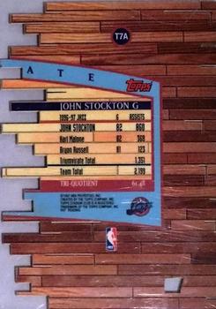 1997-98 Stadium Club - Member's Only Triumvirate #T7A John Stockton Back