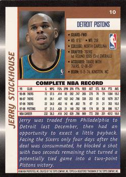 1998-99 Topps #10 Jerry Stackhouse Back