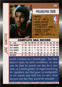 1998-99 Topps #28 Joe Smith Back