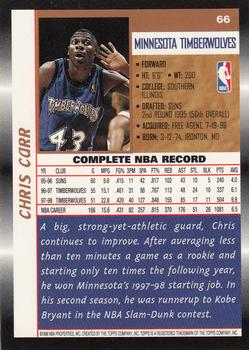 1998-99 Topps #66 Chris Carr Back