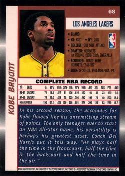1998-99 Topps #68 Kobe Bryant Back