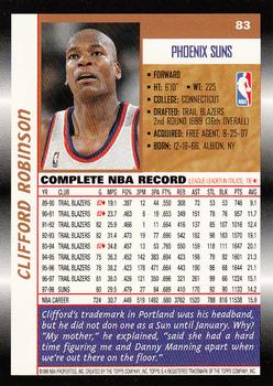 1998-99 Topps #83 Clifford Robinson Back