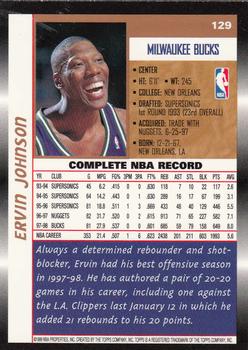 1998-99 Topps #129 Ervin Johnson Back