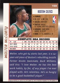 1998-99 Topps #159 Walter McCarty Back
