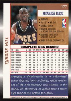 1998-99 Topps #177 Tyrone Hill Back