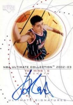 2002-03 Upper Deck Ultimate Collection - Signatures #YM-S Yao Ming Front
