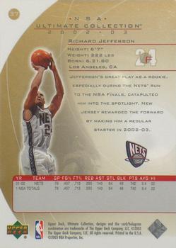 2002-03 Upper Deck Ultimate Collection - Ultimate Parallel #37 Richard Jefferson Back