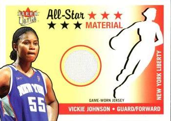 2003 Ultra WNBA - All-Star Review Material #AS-VJ Vickie Johnson Front