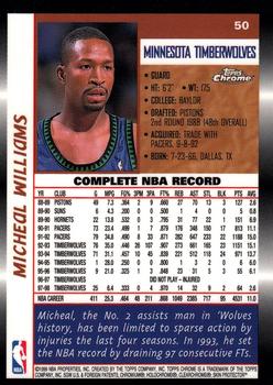 1998-99 Topps Chrome #50 Micheal Williams Back