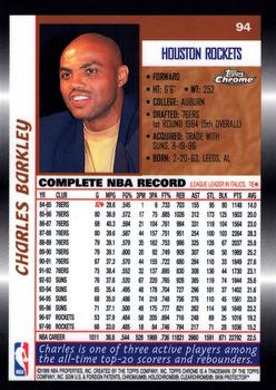 1998-99 Topps Chrome #94 Charles Barkley Back