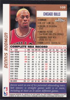 1998-99 Topps Chrome #109 Dennis Rodman Back