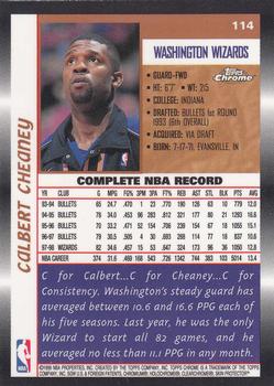 1998-99 Topps Chrome #114 Calbert Cheaney Back