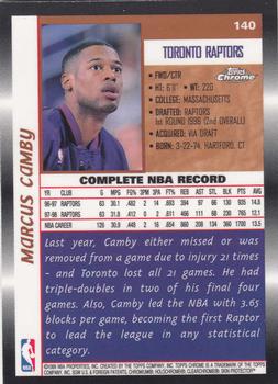 1998-99 Topps Chrome #140 Marcus Camby Back