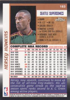 1998-99 Topps Chrome #183 Hersey Hawkins Back