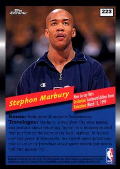 1998-99 Topps Chrome #223 Stephon Marbury Back
