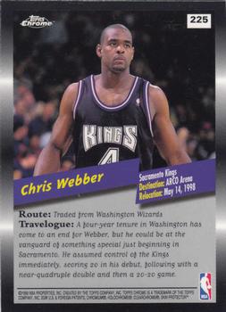 1998-99 Topps Chrome #225 Chris Webber Back
