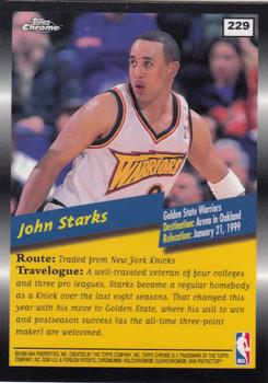 1998-99 Topps Chrome #229 John Starks Back