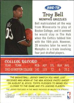 2003-04 Bazooka - Beginnings #BBE-TB Troy Bell Back