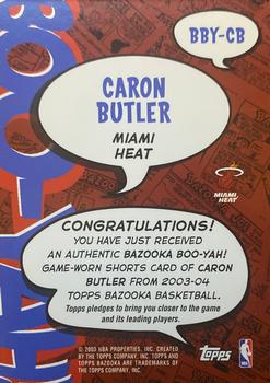 2003-04 Bazooka - Boo-Yah! #BBY-CB Caron Butler Back