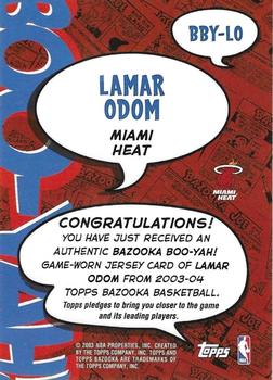 2003-04 Bazooka - Boo-Yah! #BBY-LO Lamar Odom Back