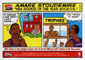 2003-04 Bazooka - Comics #4 Amare Stoudemire Front